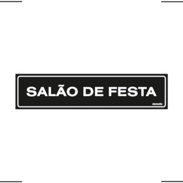 Imagem de Placa De Sinalização Salão De Festa 30x7 Ekomunike - A-423/1 F9e