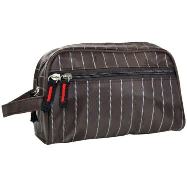 Imagem de Necessaire Masculina Viagem Trabalho higiene Estojo Organizador (MARROM)