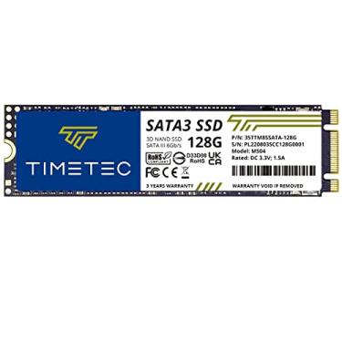 Imagem de Timetec SSD 3D NAND SATA III de 128 GB, 6 Gb/s M.2 2280 NGFF 64 TBW, velocidade de leitura de até 550 MB/s SLC Cache Performance Boost Unidade interna de estado sólido para PC, computador, laptop e