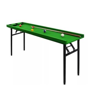 Imagem de Mesa De Bilhar Portátil, Mesa De Prática De Piscina Em Miniatura Com Pernas Dobráveis, Para Sala De Estar Iniciante (Color : Green2, Size : 2x0.5m/6.56x1.64ft)