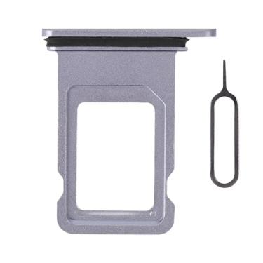 Imagem de Risidamoy Para iPhone 11 Roxo Slot para cartão SIM Substituição Versão SIM Único para iPhone11 Adaptador de suporte de bandeja de cartão com anel de borracha à prova d'água Kit de reparo de ferramenta