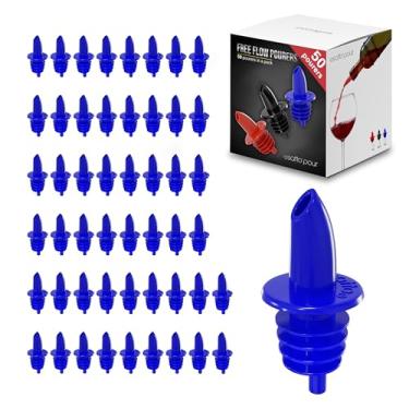 Imagem de Esatto 50 peças de garrafa de plástico para despejar ou despejar bico de licor – Versátil como um dosador de bebidas, bicos de dosador de álcool e xarope fácil de dispensar – fácil instalação, durável, ferramenta profissional para bar