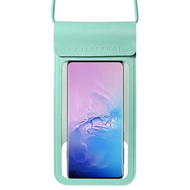 Imagem de Capa de telefone impermeável bolsa seca universal compatível com Samsung Galaxy S21 S20 / A11 A31 A41 A51 A71 F41 M01 M11 M21 M31 / Nokia 5.4 3.4 / OnePlus Nord / 8T / BLU G9 Pro (Aqua)