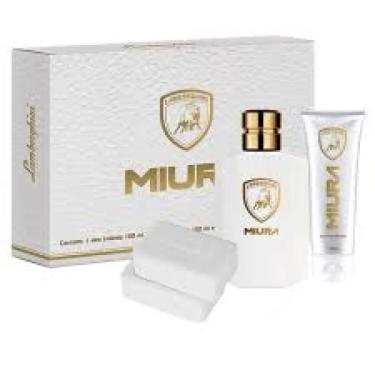 Imagem de Kit Miura Lamborghini Deo Colônia 100Ml - Perfume Feminino + Gel Pós Barba 100Ml + 2 Sabonetes 100G