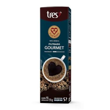 Imagem de 3 Corações Cápsula Café Filtrado Gourmet TRES - 10 unid