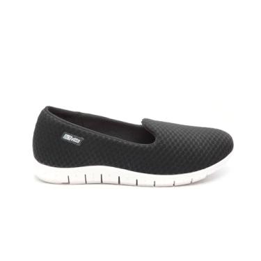 Imagem de Tênis Feminino Activitta Slip On Conforto Preto/Branco 36