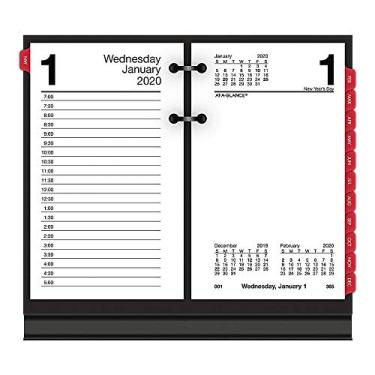 Imagem de AT-A-GLANCE 2020 Refil de calendário diário para mesa com abas mensais, 3-1/2" x 6", folha solta (E717T50)