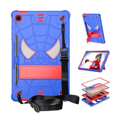 Imagem de Dteck Capa para Samsung Galaxy Tab S6 Lite de 10,4 polegadas (SM-P610/P613/P620) linda aranha à prova de choque 2024/2022/2020, com suporte/S caneta/alça de ombro, capa protetora leve para crianças