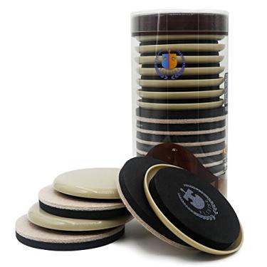 Imagem de Kit de mudança de móveis redondos (16 peças) para superfícies carpetes e pisos duros, almofadas de feltro adequadas para todos os móveis deslizantes