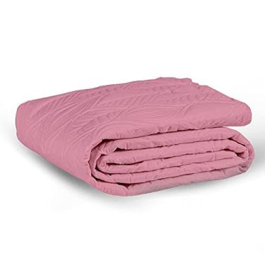 Imagem de Colcha de Cama Cobre Leito Casal Padrão 160 Fios Matelado Tropical (Rosê)