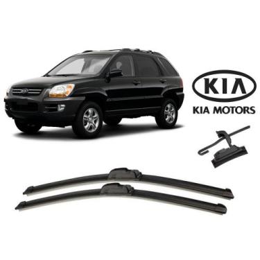 Imagem de Par de Palhetas para Limpador De Parabrisa Dianteiro Kia Sportage 2005