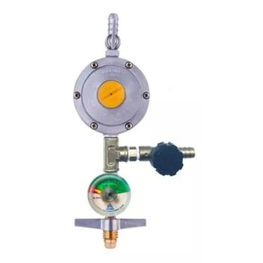 Imagem de Regulador Aliança Botijão Gás Alta + Baixa Pressão Manometro