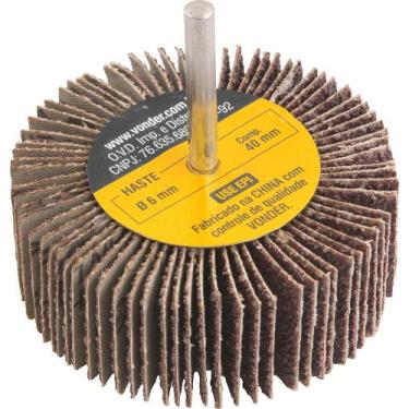 Imagem de Roda de Lixa 80mmX30mm c/ Haste G36 - Vonder