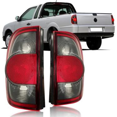 Imagem de Par Lanterna Traseira Saveiro Fumê G4 2006 2007 2008 09 2010 - JCV