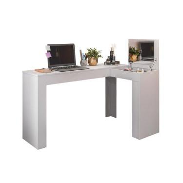 Imagem de Mesa Escrivaninha Penteadeira Canto Camarim com Espelho - Mobler, Bran