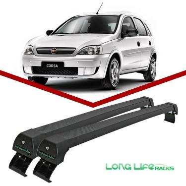 Imagem de Rack Teto Bagageiro Corsa Hatch e Sedan 4 Portas 2004 Em Diante Longlife Sports Aluminio