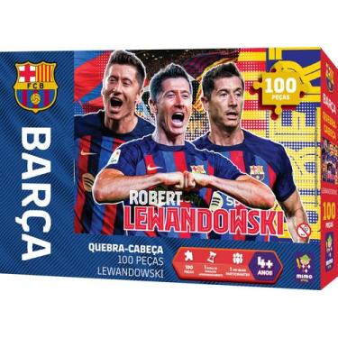 Imagem de Quebra Cabeça Colecionável Barça - Lewandowisk 100 peças - TCS