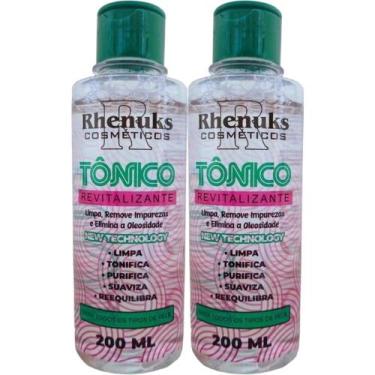Imagem de Kit 2 Tônico Revitalizante 200ml Rhenuks Elimina Oleosidade