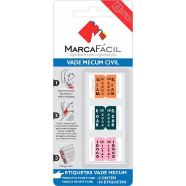 Imagem de Etiquetas Vade Mecum Civil Sabrina Dourado - Marca Fácil