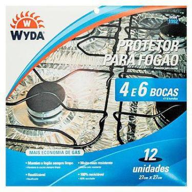 Imagem de Protetor para Fogão 4 e 6 Bocas com 12 Unidades 27x27cm Wyda