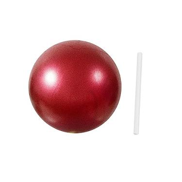 Imagem de Pegciuho Pequena Bola de Pilates, Bola de Núcleo, Reforçada, Espessada, 9 Polegadas, Bola de Exercício, Bola de Ioga para Ginástica, Estabilidade, Academia em, Vermelho