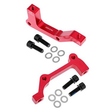 Imagem de Pegciuho Kit de 2 Adaptadores Universais de Montagem de Pinça de 203 Mm para Alumínio com 4 Parafusos E 8 Arruelas, vermelho, 100 mm * 73,5 mm * 51 mm