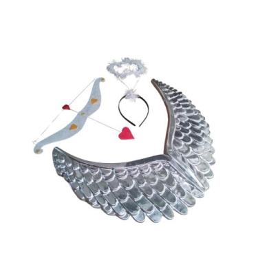 Imagem de Kit Asa de Anjo Cupido Fantasia Carnval Bloco Festa - Usina de Arte, P