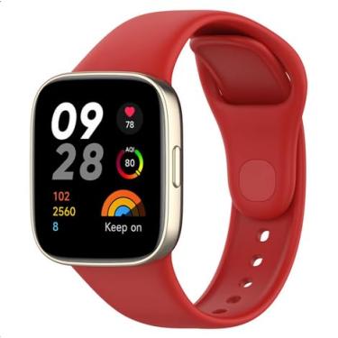 Imagem de Pulseira Silicone Borracha Para Xiaomi Redmi Mi Watch 3 M2216W1 (Vermelho)
