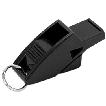 Imagem de Apito do Golfinho do árbitro, Apito Plástico Portátil do Treinamento Com Correia para o Jogo de Futebol do Basquetebol das Competições (Preto)