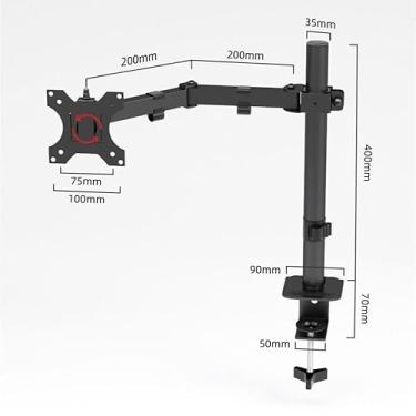 Imagem de Suporte Portátil Com Dupla Montagem de Mesa Para Monitor Com Bandeja Para Notebook Tela de 17" Até 32" (Monitor Z011)