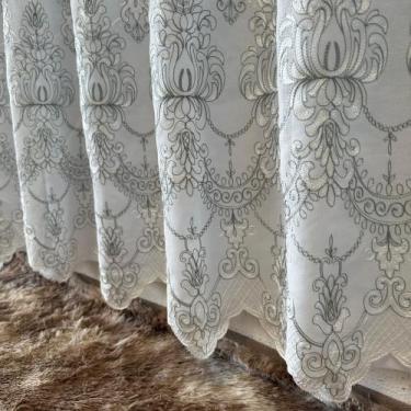 Imagem de Cortina Para Quarto Sala Suíte Bordada Fendi Com Forro Microfibra 4 Me