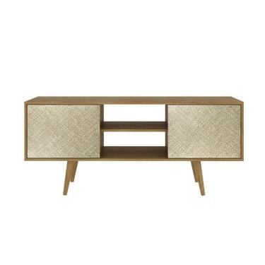Imagem de Rack Para TV Até 42 Polegadas 136x59,5x33cm Natural/Palha - Tecnomobil