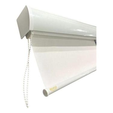 Imagem de Cortina Rolo Blackout 0% Janelas 1,40 L X 1,40 A Com Bando - Bekaflex,