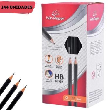 Imagem de Lápis De Escrever Preto N2 Sextavado Escolar 144 Unidades Escolar - Ha