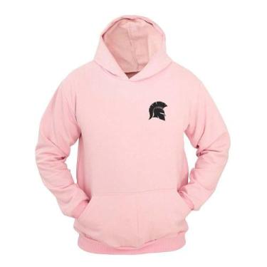 Imagem de Moletom Masculino Canguru Ragor Estampa Guerreiro Grego, Rosa, P