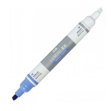 Imagem de Marca Texto Cis Lumini EX Apagavél Ponto Dupla, Azul