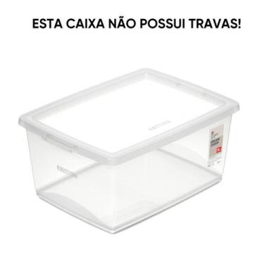Imagem de Caixa Organizadora Sem Trava 15L Cristal Ordene
