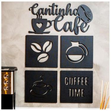 Imagem de Placa Aplique Painel Decorativo Cantinho Do Café Quadro Mdf - CARMISIN