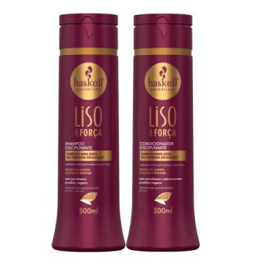 Imagem de Kit Shampoo e Condicionador Disciplinante Liso com Força Haskell 300ml
