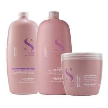 Imagem de Kit Sdl Moisture Shampoo 1l + Mascara 500 + Leave In 1l - Alfaparf