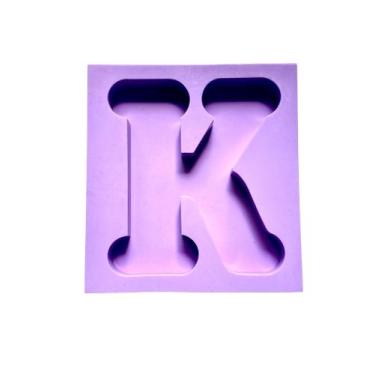 Imagem de R673 Molde de silicone luminária letra K resina decorar - confeitaria 