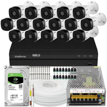 Imagem de Kit 16 Câmeras Intelbras Multi Hd 20m Vhc 1120b Dvr Mhdx 1216 C/Hd 2 T