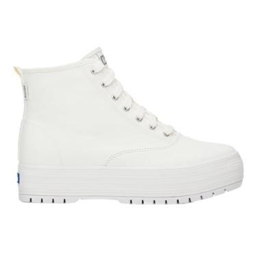 Imagem de Keds Bota de cano curto feminina The Platform Mid Lug, Tela Branca de Neve, 8.5