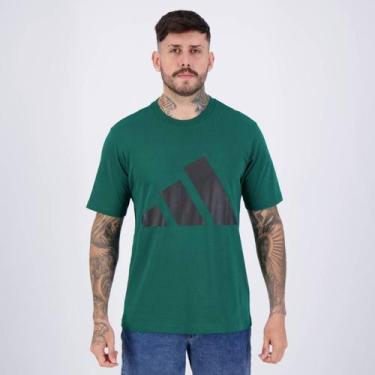 Imagem de Camiseta Adidas Big Logo Verde e Preta, GG