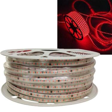 Imagem de Fita Led Rolo 100 Metros Vermelho Dupla Face Decoraçao Iluminaçao Quar