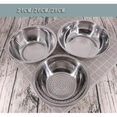 Imagem de Conjunto de panela, tijela e escorredor inox - GARDUN