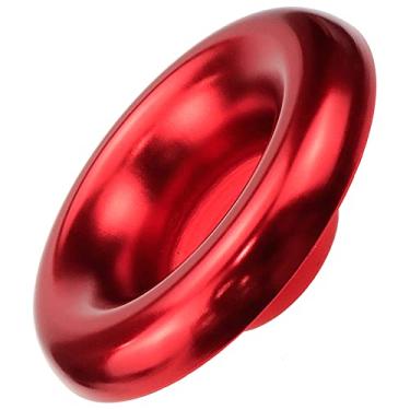 Imagem de Modengzhe Adaptador de empilhamento de velocidade Bellmouth de alumínio de 9 cm, capa decorativa de entrada de ar turbo modificada para carro (vermelha)