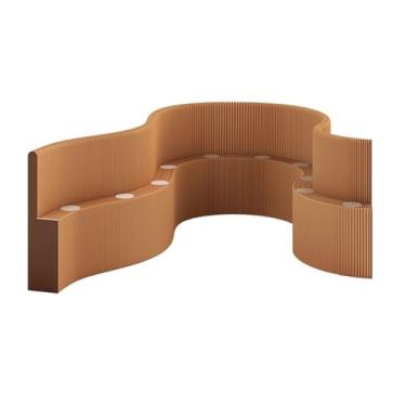 Imagem de Biombos e Divisórias Tela Moderna De Divisória De Papel Marrom Com Prateleiras De Armazenamento, Divisória De Parede Portátil Dobrável Para Casa, Sala De Estar, Quarto, Escritório, Flexível E Ajustáve