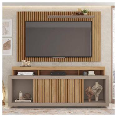 Imagem de Rack Com Painel Tv Até 65 Polegadas Marrom Life Caemmun