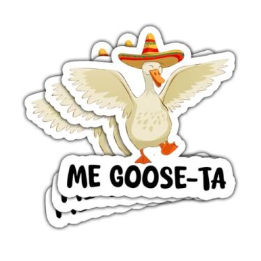 Imagem de 3 adesivos Me Goose Ta, adesivo de vinil engraçado ganso Me Goose Ta adesivos Talk to Me Goose Adesivos Me Goose Ta adesivo à prova d'água para laptop, garrafa de água, telefone, capacete, capacete,